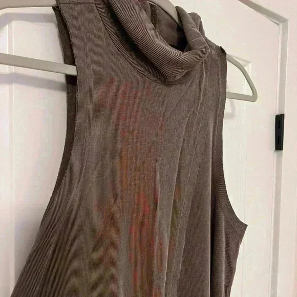 FREE PEOPLE Mock Neck Asymmetrical Sleeveless Dress - Small - Picture 3 of 5